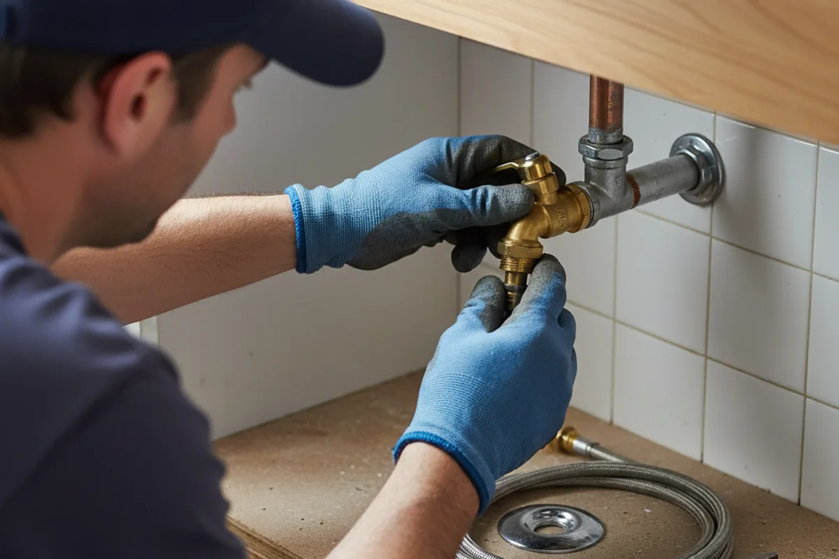 Shutoff valve and fitting work during Faucet and Fixture Repair in Pewamo